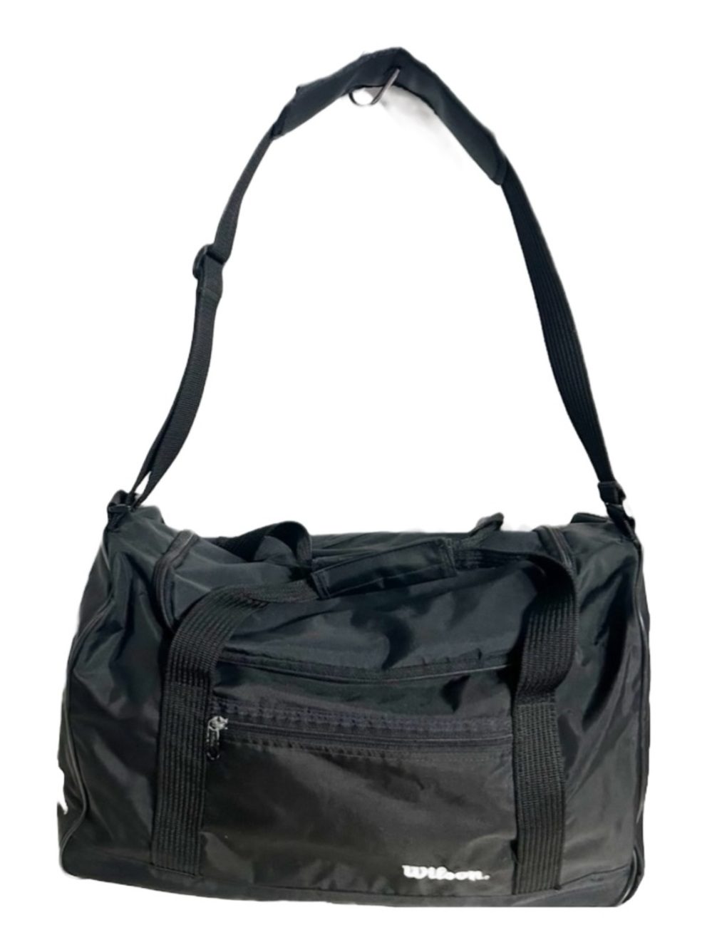 Wilson Court Black Red and White Duffel Gym Bag Graphic Logo Printed On Side